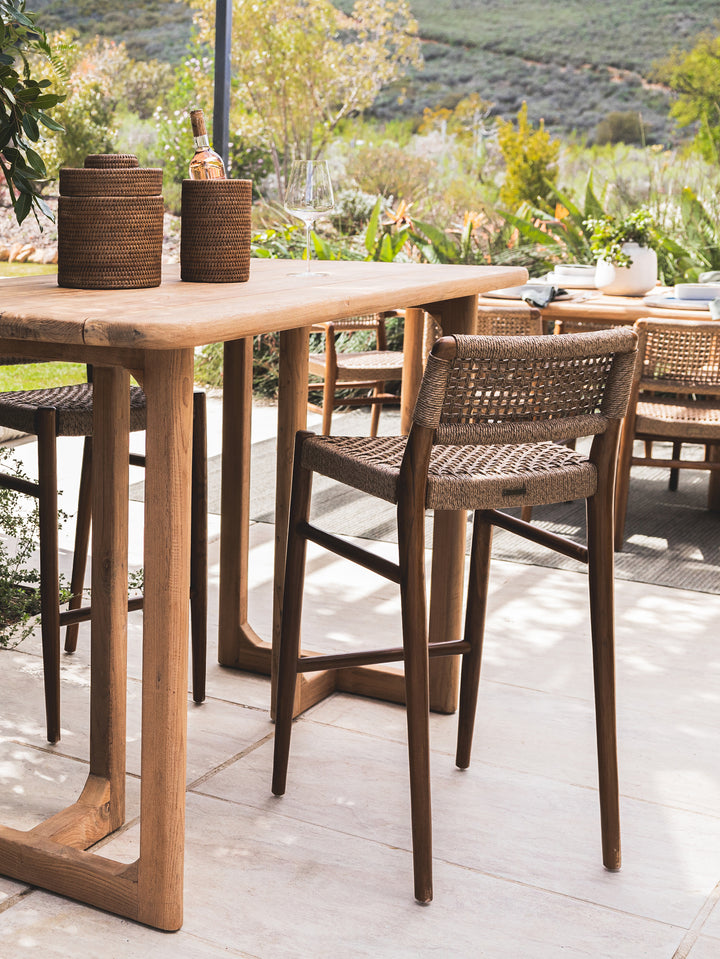 Goa Teak Counter Chair in Bark