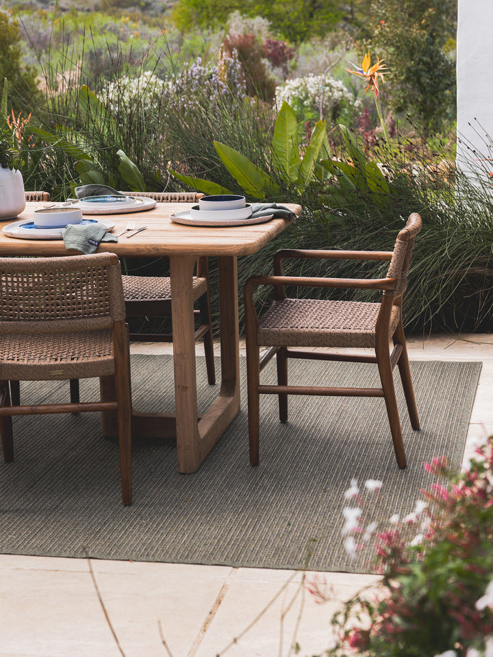 Goa Teak Dining Arm Chair in Bark