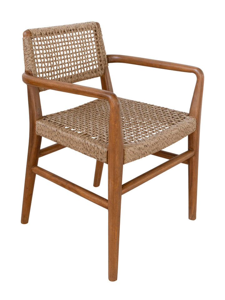 Goa Teak Dining Arm Chair in Bark