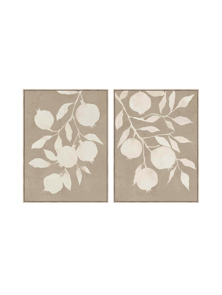 Grenadine Wall Art Set of 2 in Blanco