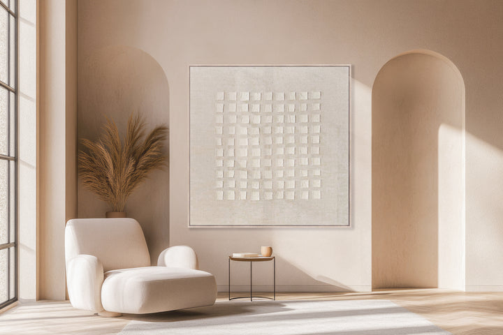 Grid of Moments Wall Art in Linen