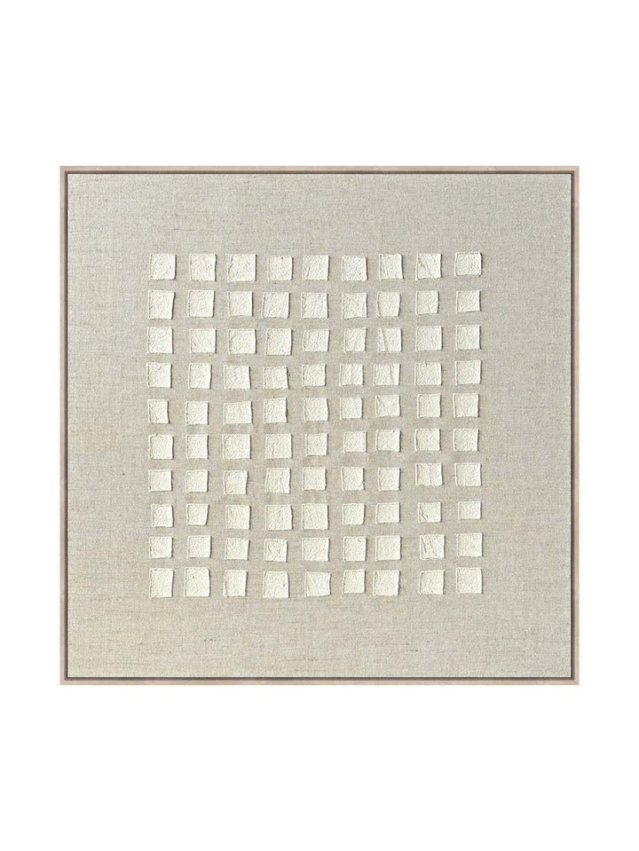 Grid of Moments Wall Art in Linen