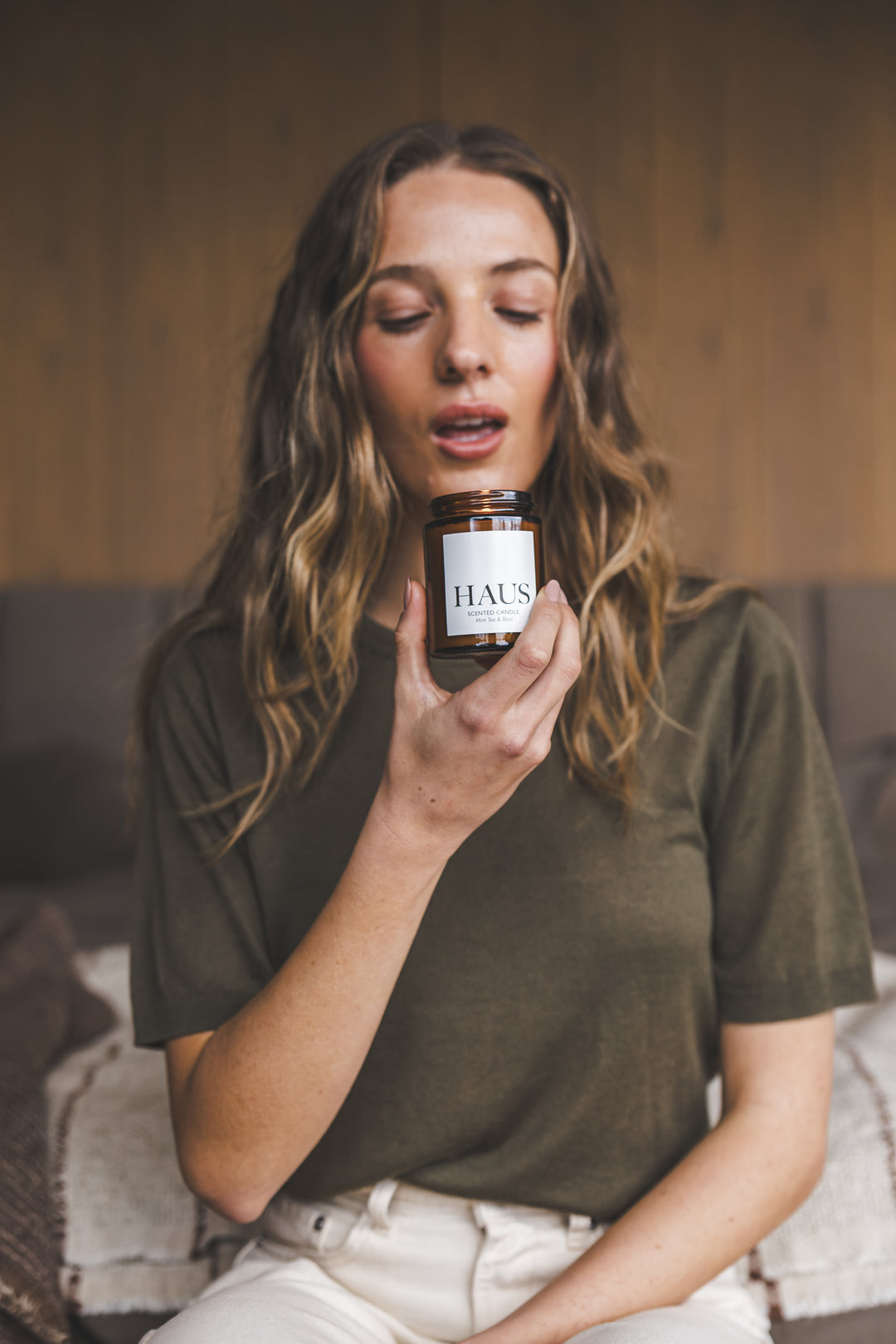 Haus Scented Candle in Dark Amber