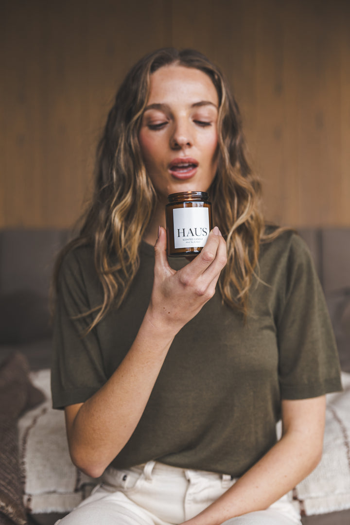 Haus Scented Candle in Dark Amber