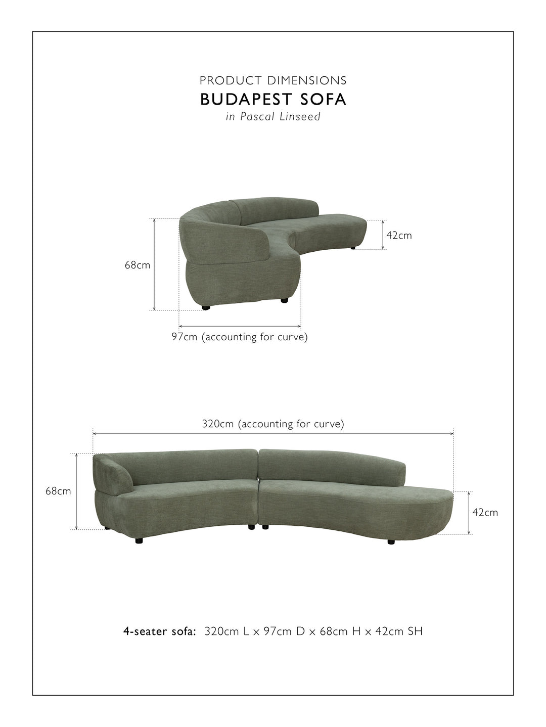 Budapest Sofa 4-Seater