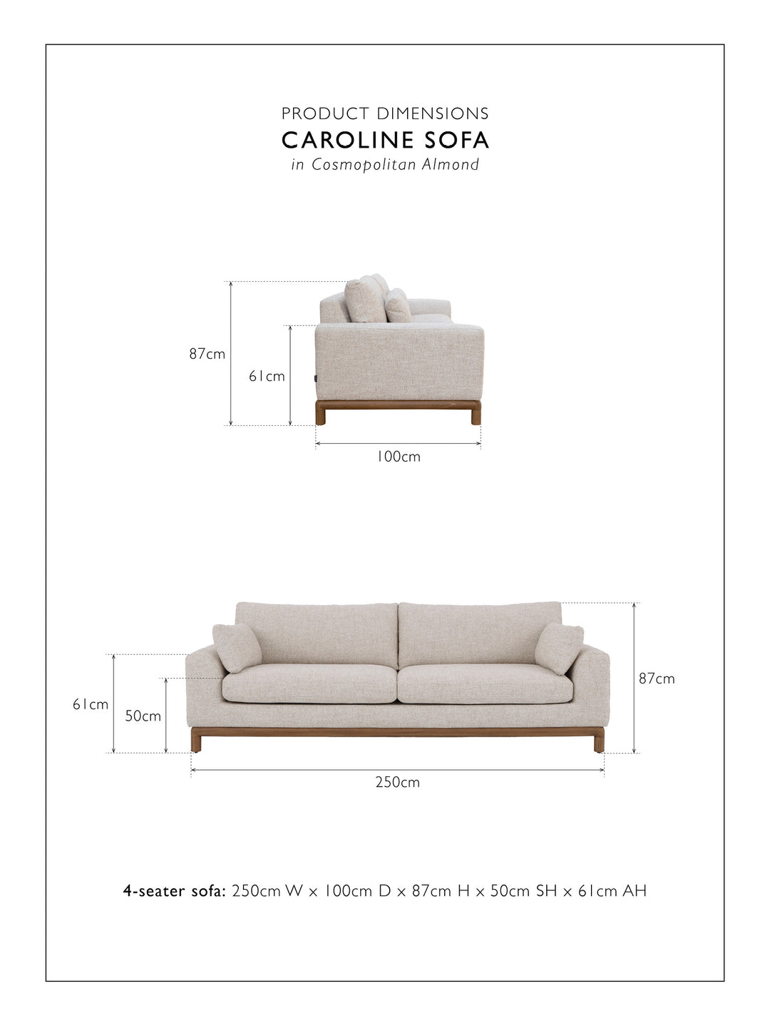 Caroline Sofa 4-Seater