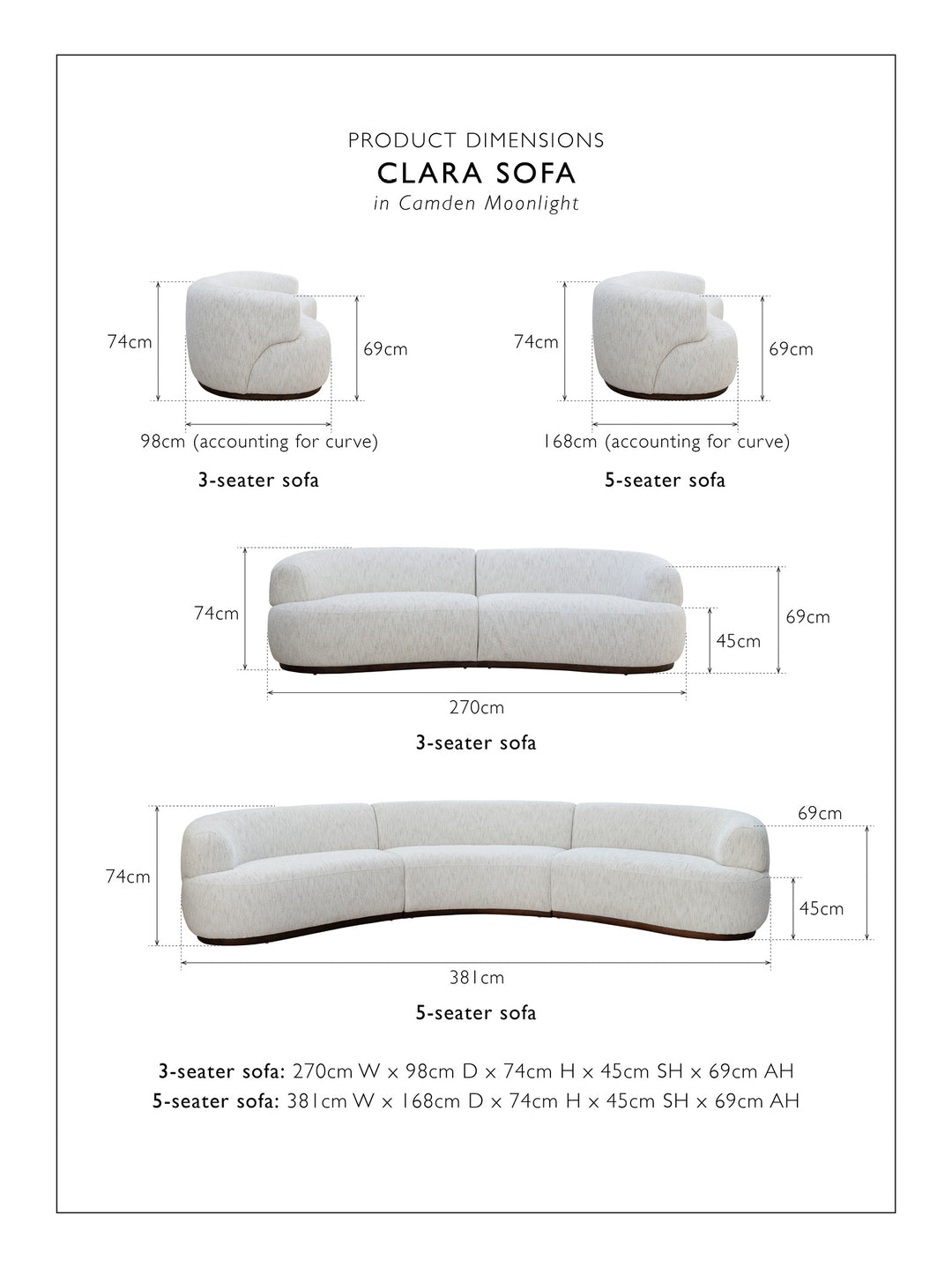 Clara Sofa 3-Seater