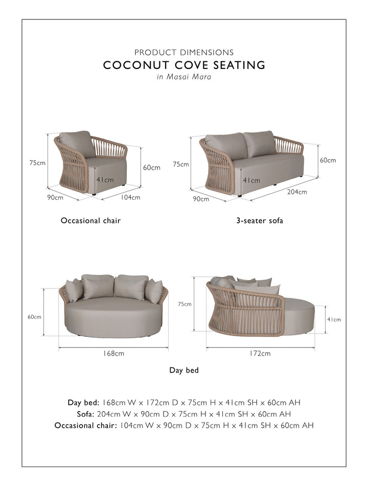 Coconut Cove Daybed in Masai Mara