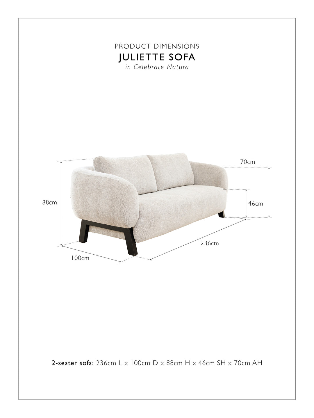 Juliette Sofa 2-Seater
