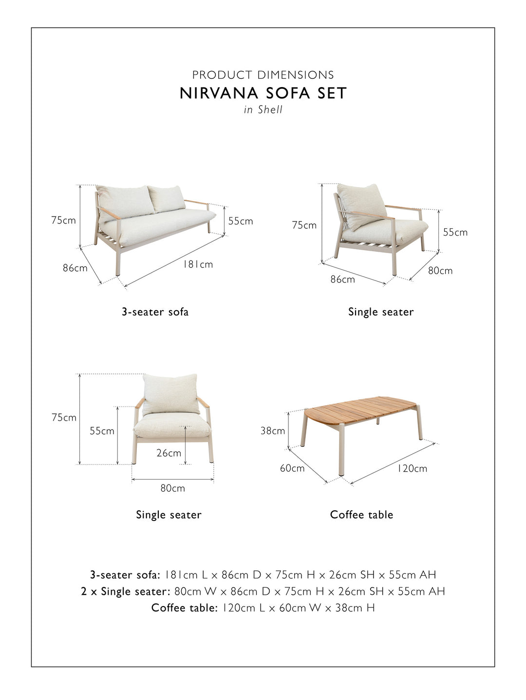 Nirvana Outdoor Sofa Set