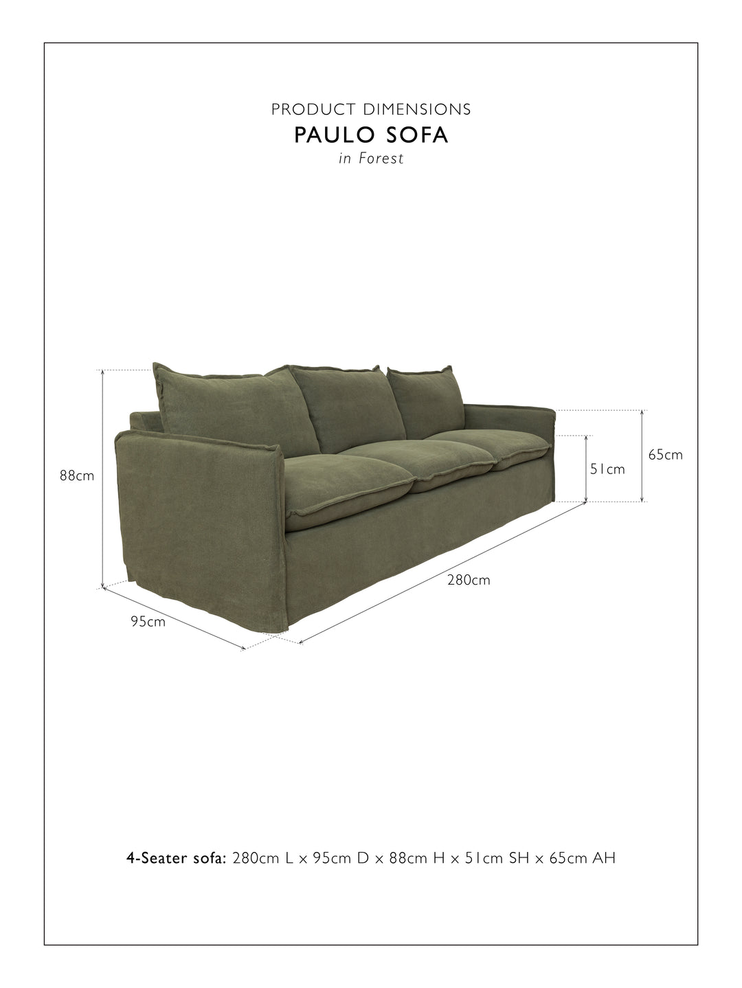 Paulo Sofa 4-Seater