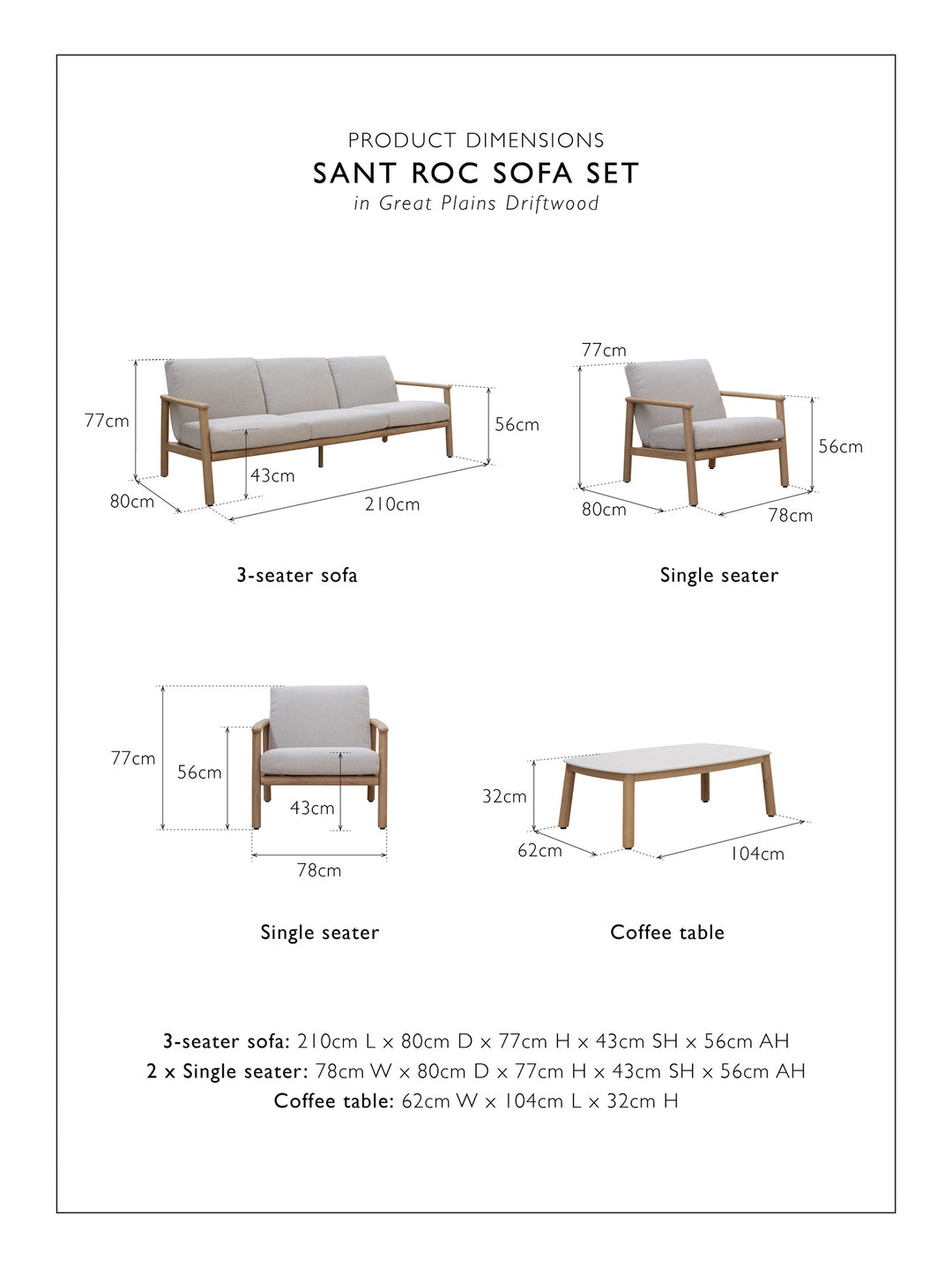 Sant Roc Sofa Set