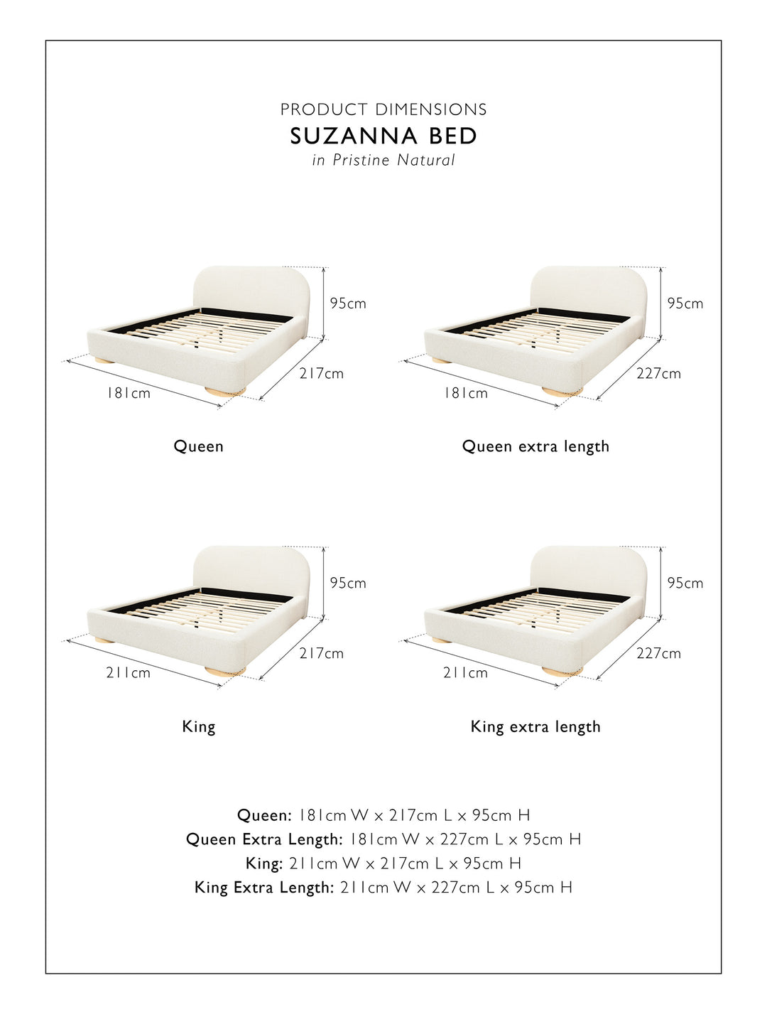 Suzanna Bed in Pristine Natural
