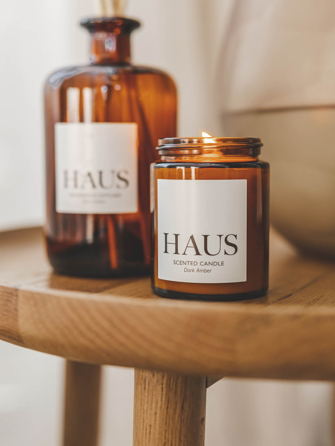 Haus Scented Candle in Dark Amber