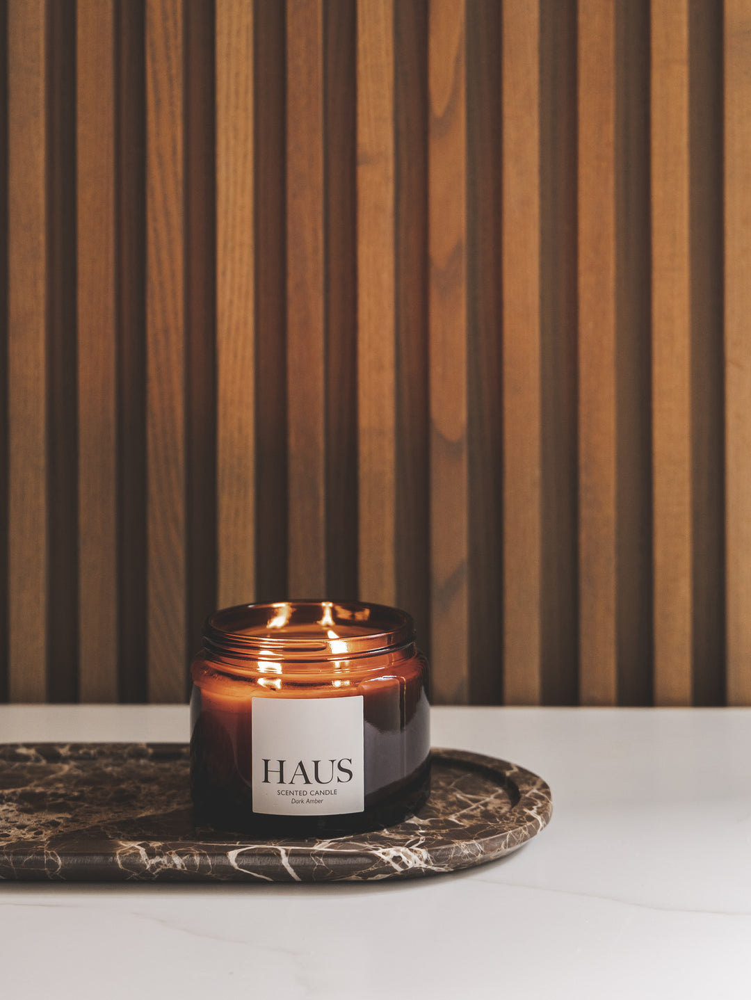 Haus Scented Candle in Dark Amber