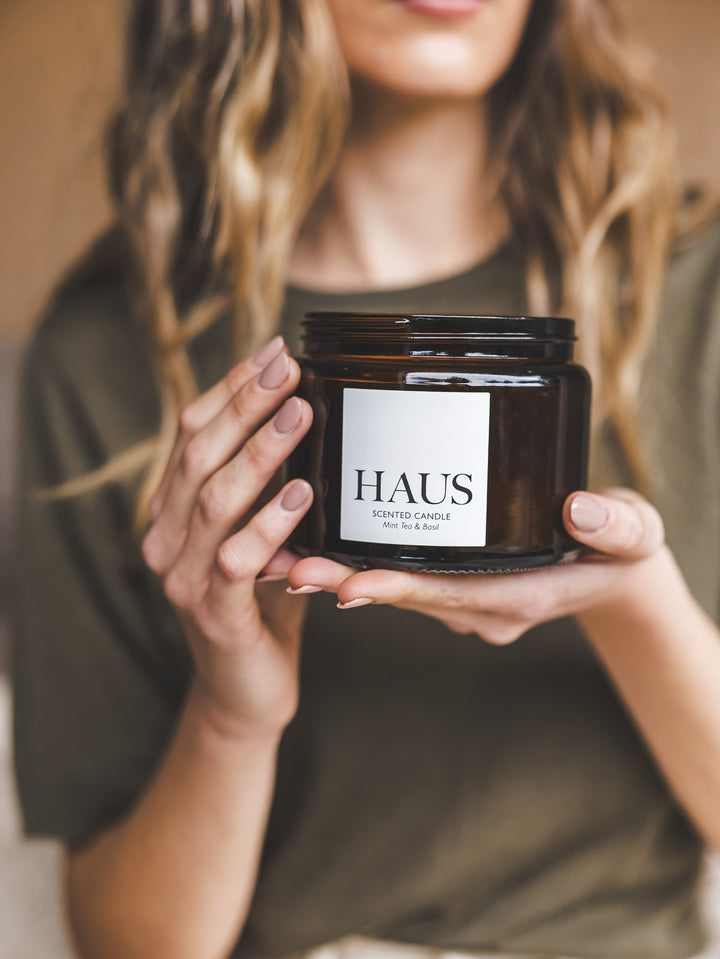 Haus Scented Candle in Mint Tea & Basil