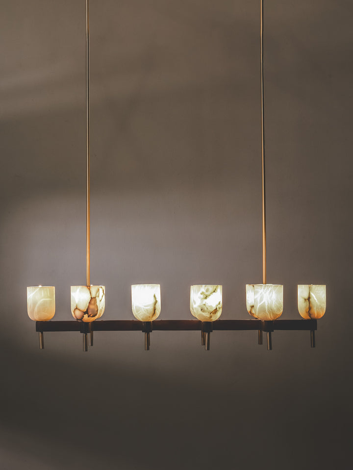 Horizon Embers Pendant in Alabaster