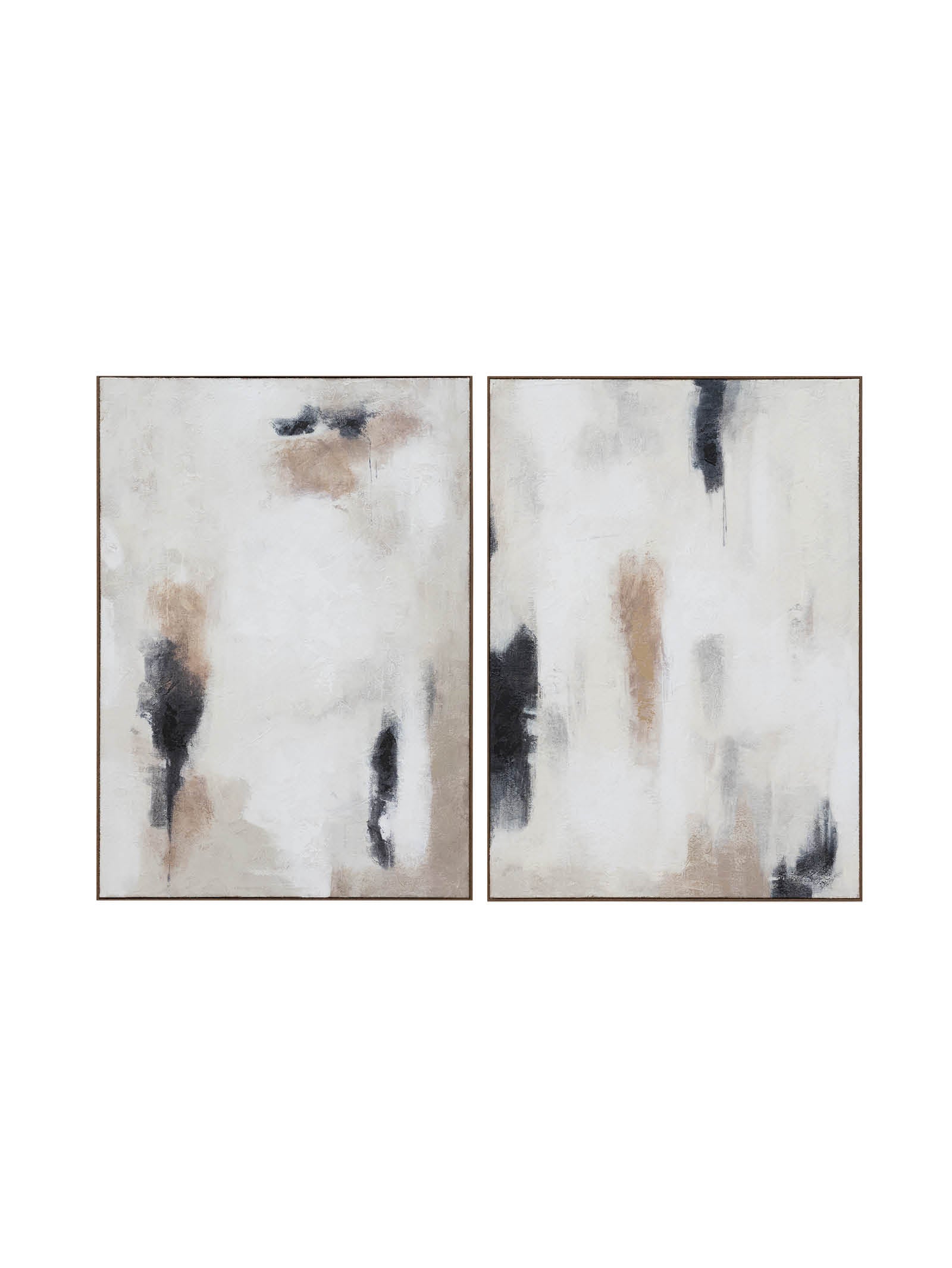 Hushed Melody Wall Art Set of 2 in Hazel Cream - Hertex Haus