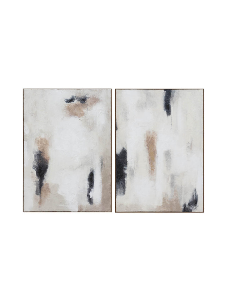 Hushed Melody Wall Art Set of 2 in Hazel Cream
