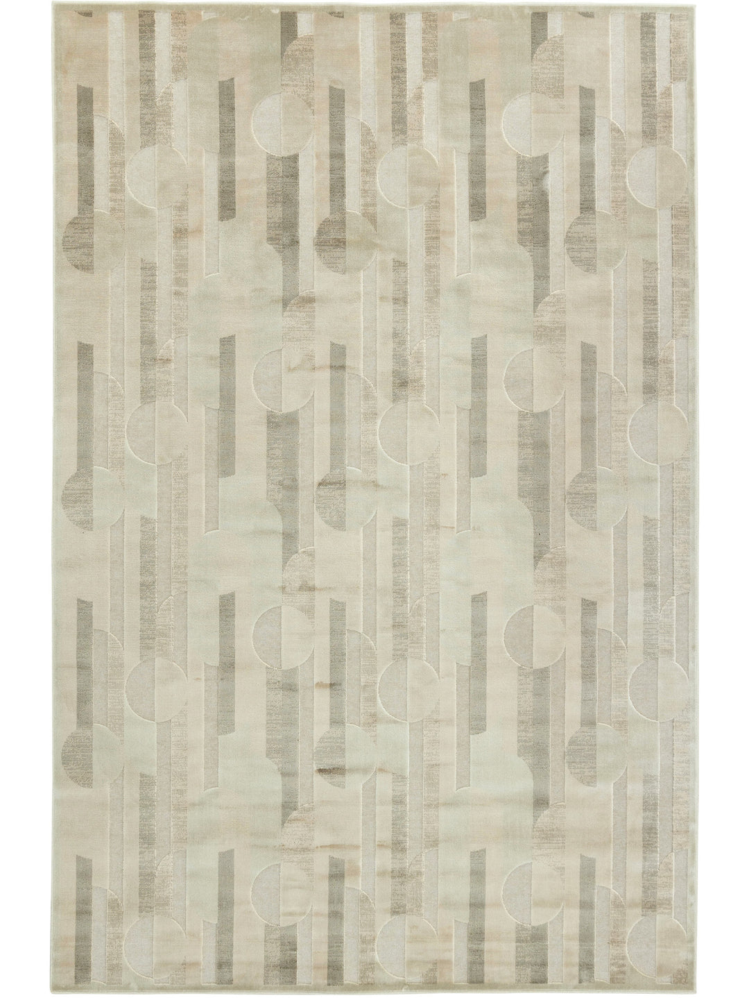 Patterned rug with geometric design 