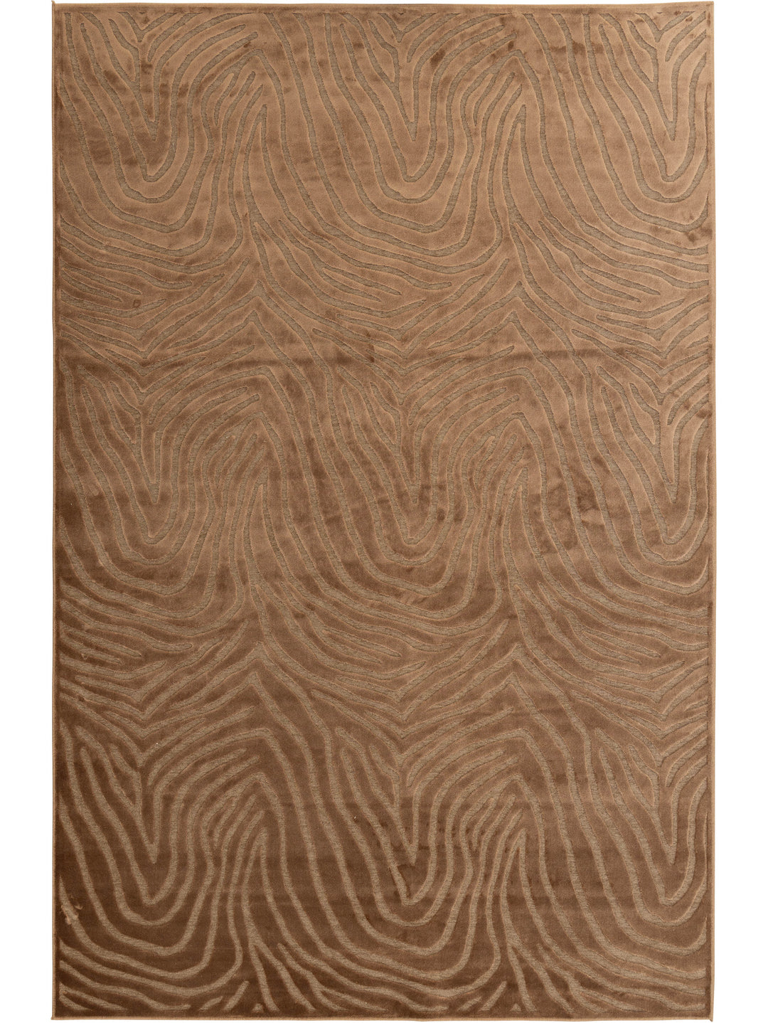 Viscose-rich rugs with modern, wave-like pattern made from viscose and polyester.