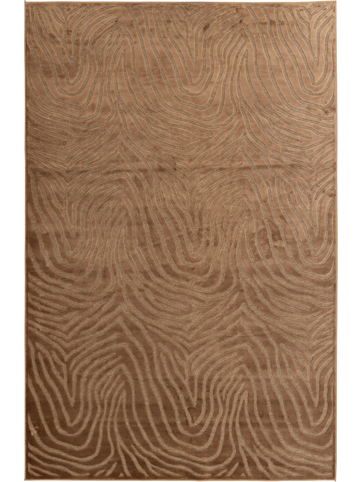 Viscose-rich rugs with modern, wave-like pattern made from viscose and polyester.