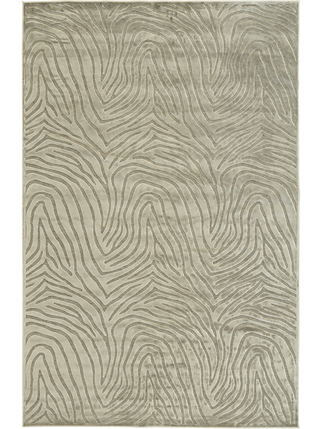 Viscose-rich rugs with modern, wave-like pattern made from viscose and polyester.