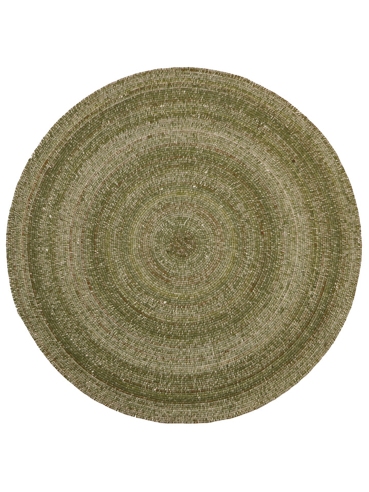 Inca Round Rug in Fields
