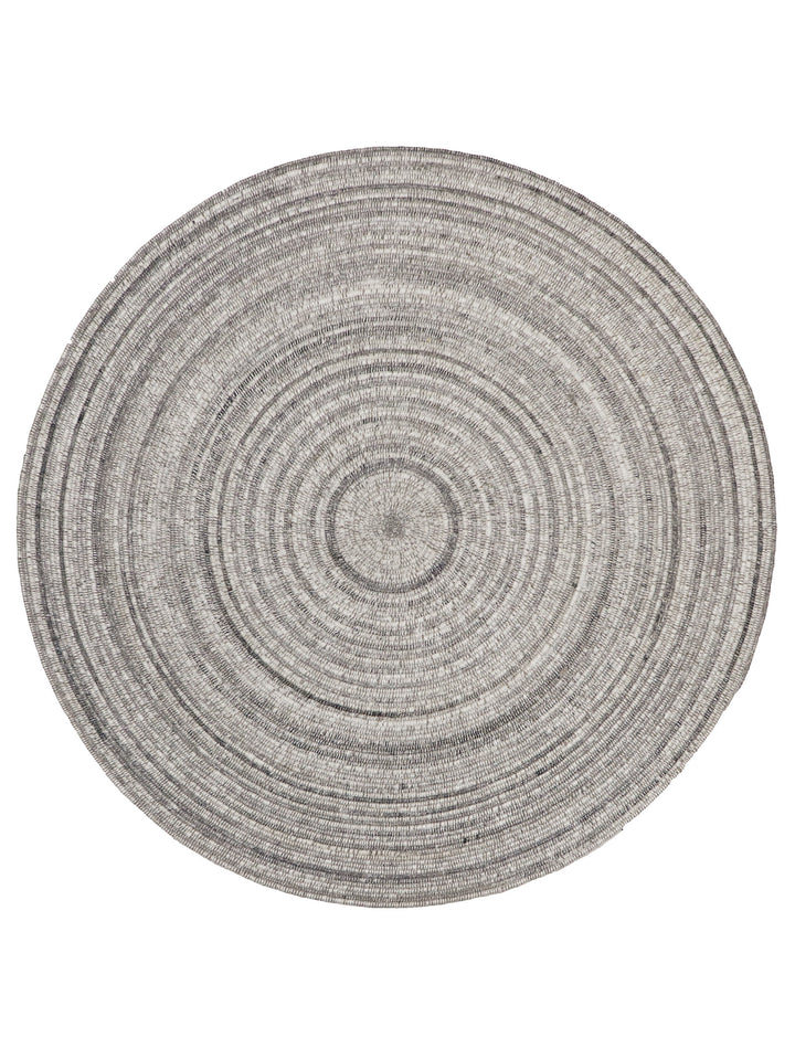 Inca Round Rug in Stone