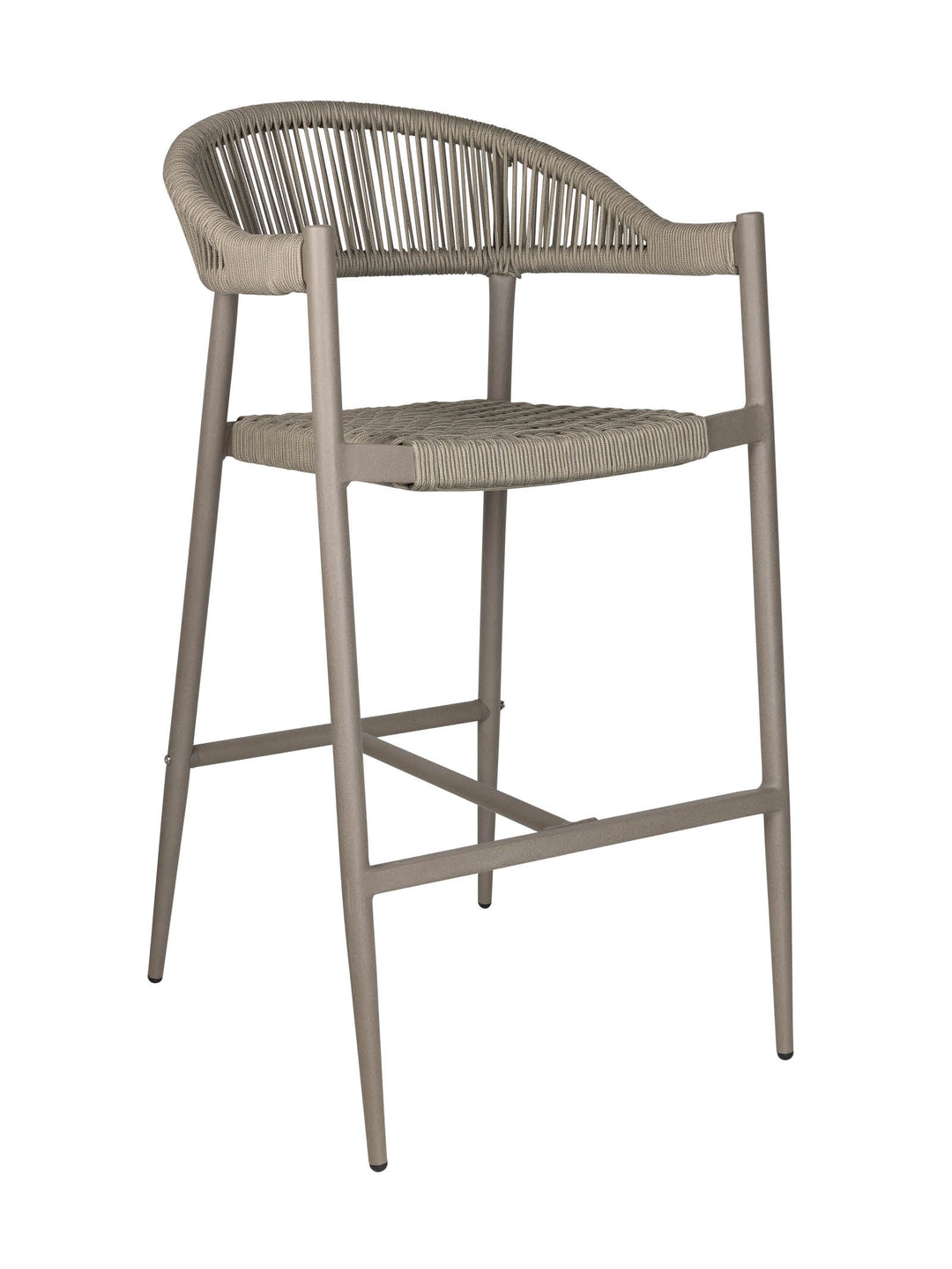 Gray woven bar chair 