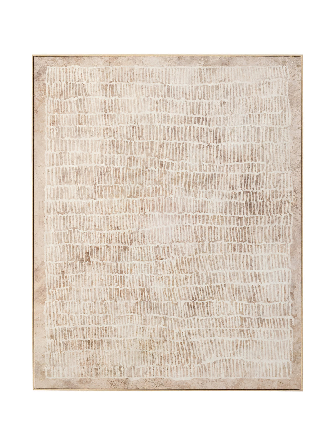 Ivory Weave Wall Art in Warm Beige