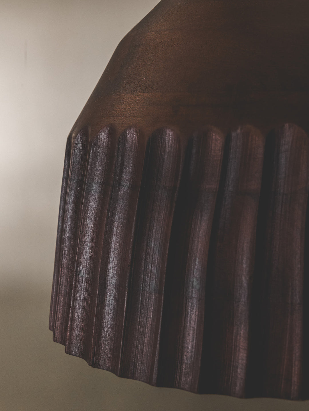 Kwela Wood Horizon Pendant in Bark