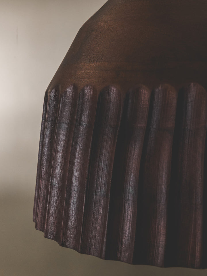 Kwela Wood Horizon Pendant in Bark