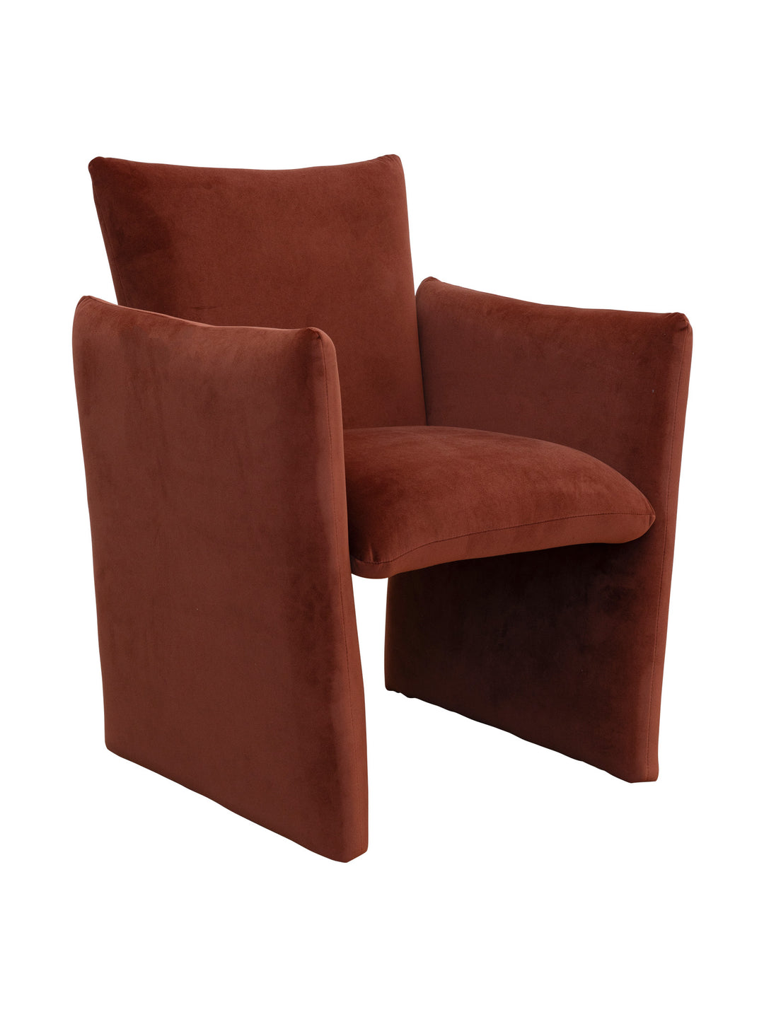 Brown chair with a unique design