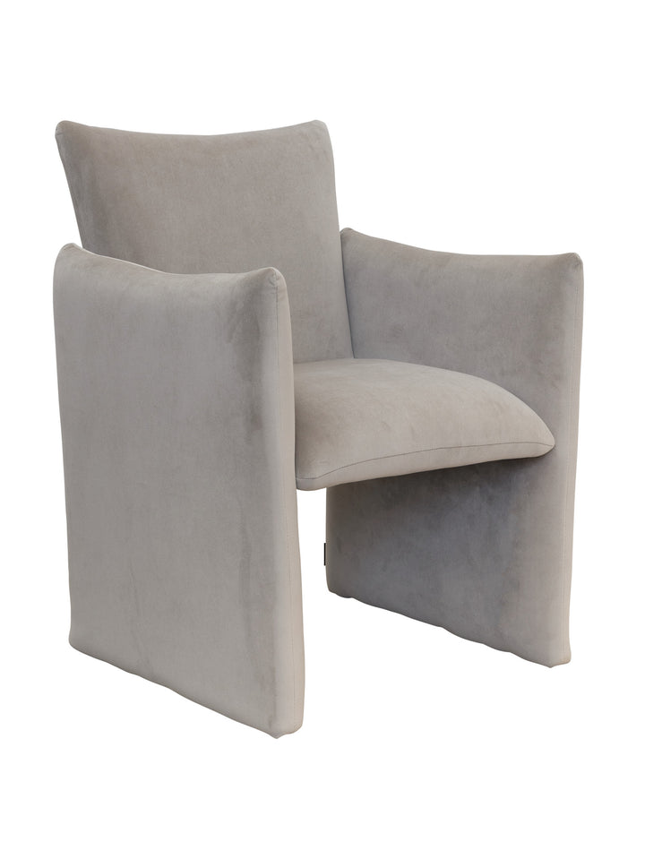 Gray armchair with cushions 