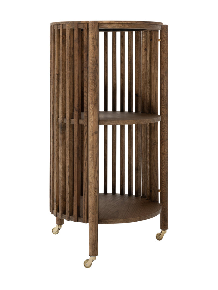 Linea Oak Drinks Trolley in Natura