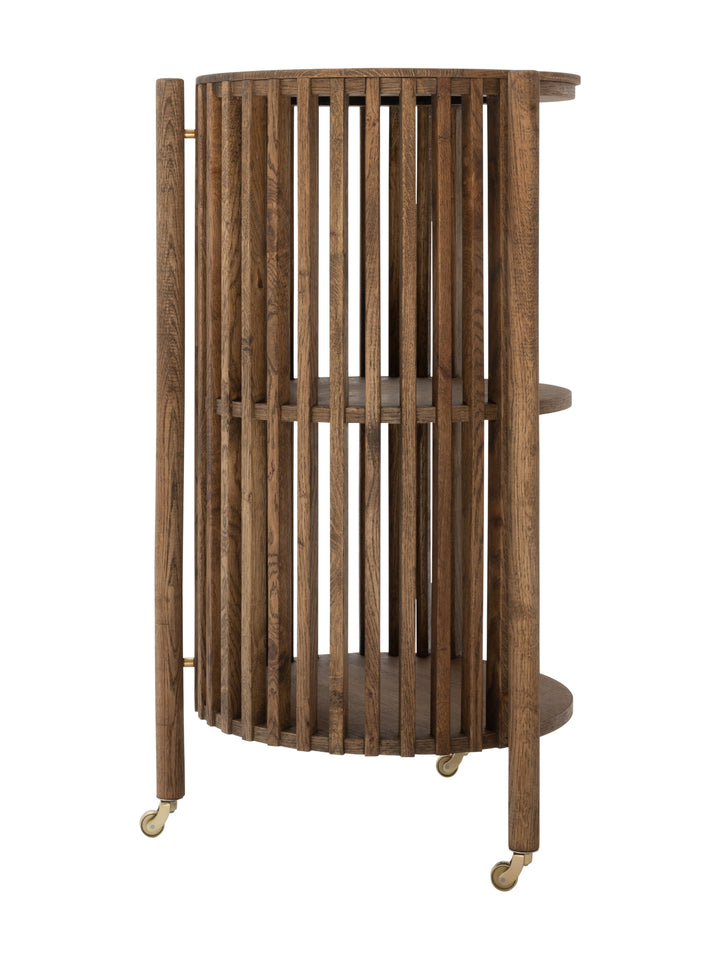 Linea Oak Drinks Trolley in Natura