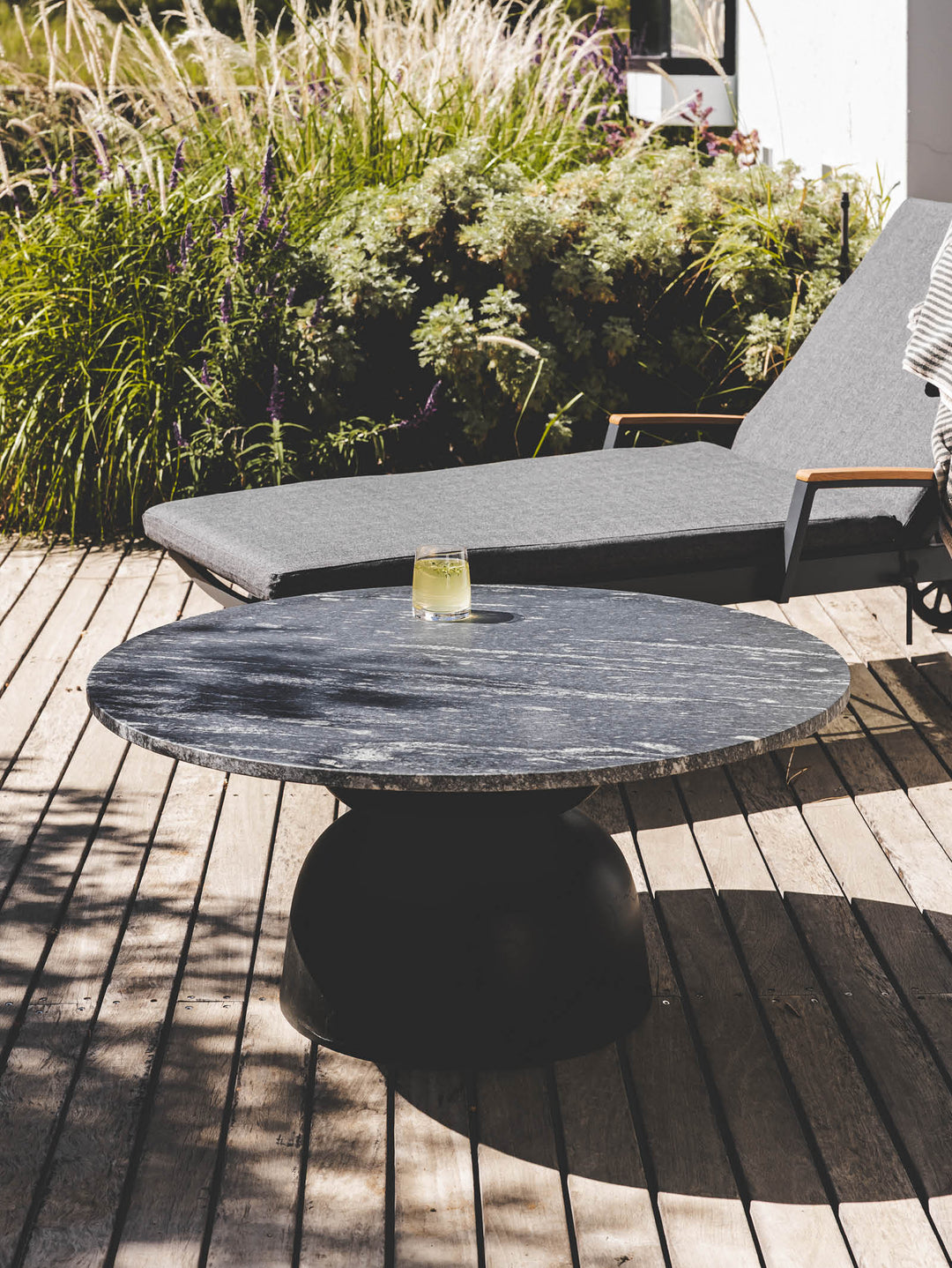 Lisbon Marble Coffee Table in Carbon