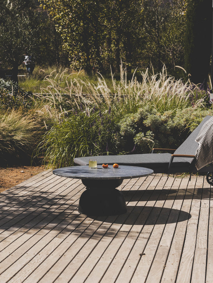 Lisbon Marble Coffee Table in Carbon