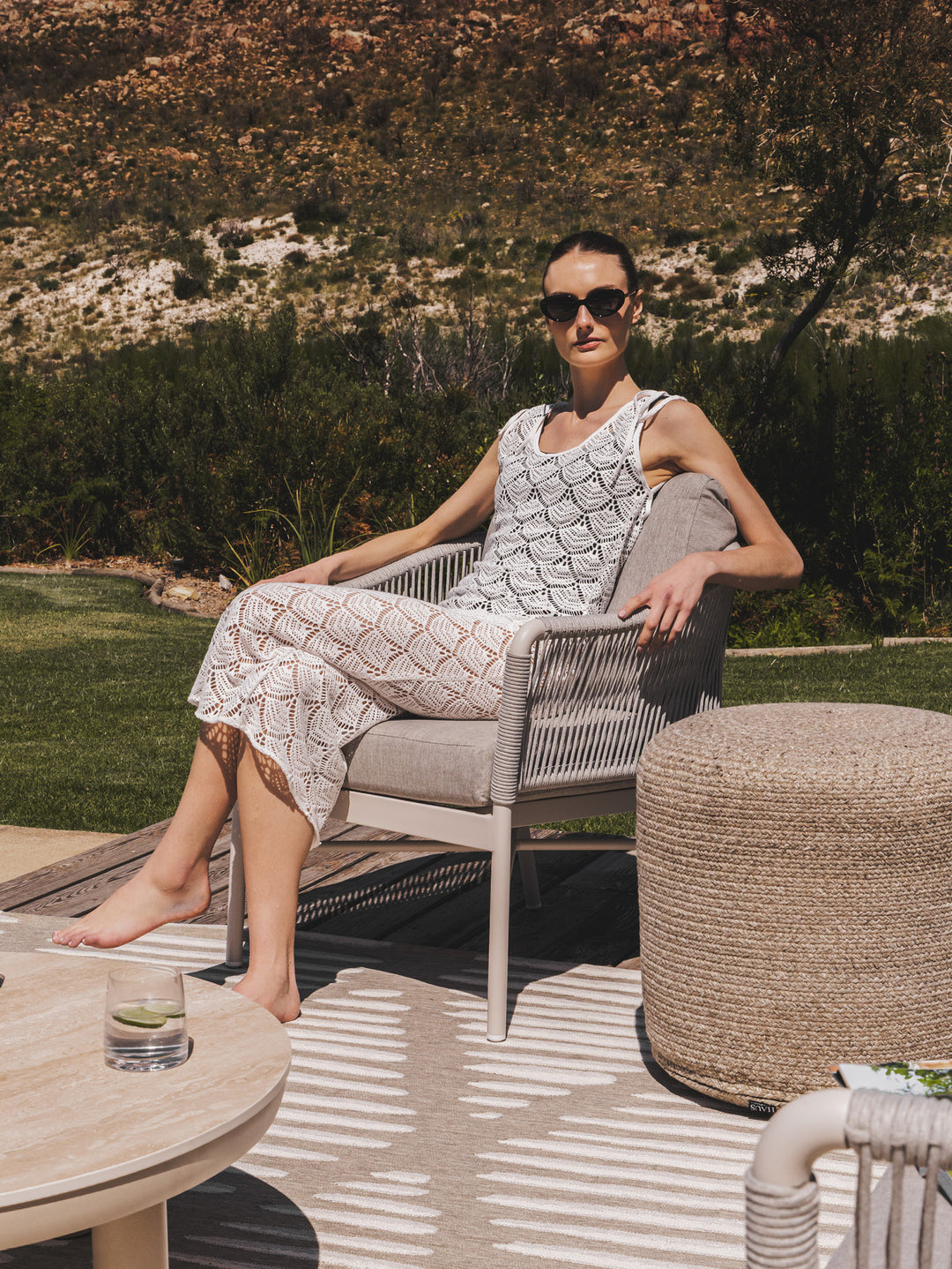 Lookout Outdoor Rug in Buff