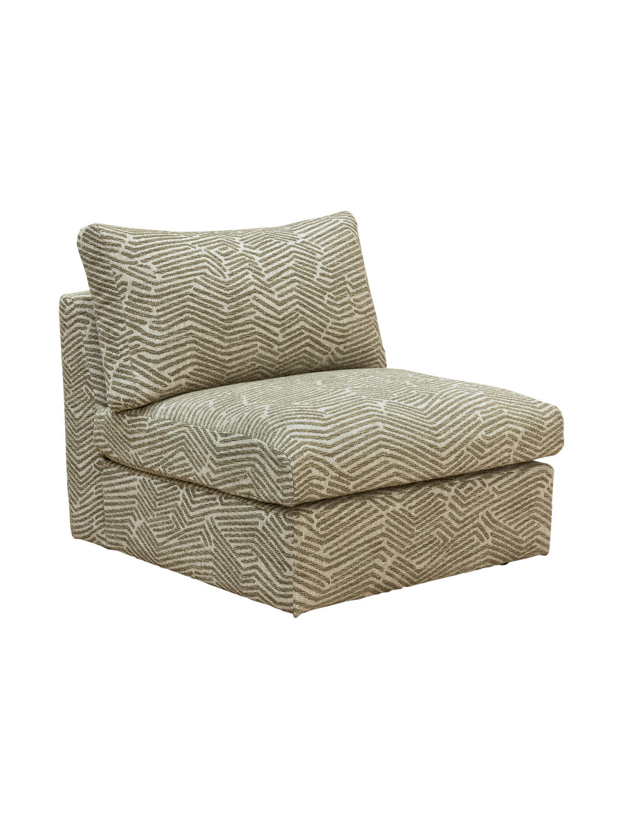 Green geometric patterned occasional chair 