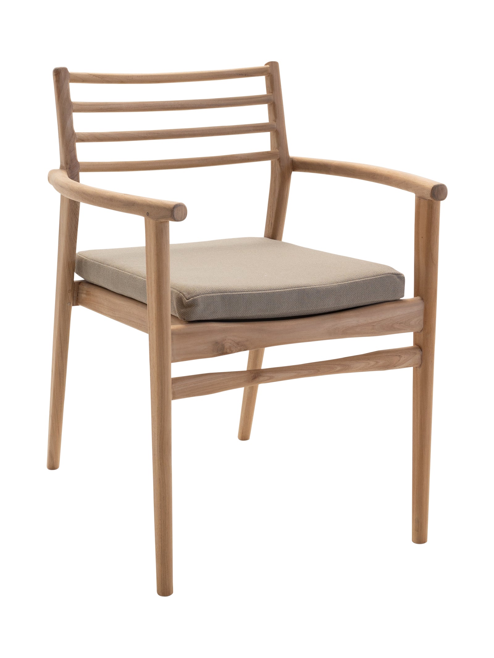 Mandalay Teak Dining Chair in Manilow Savanna - Hertex Haus