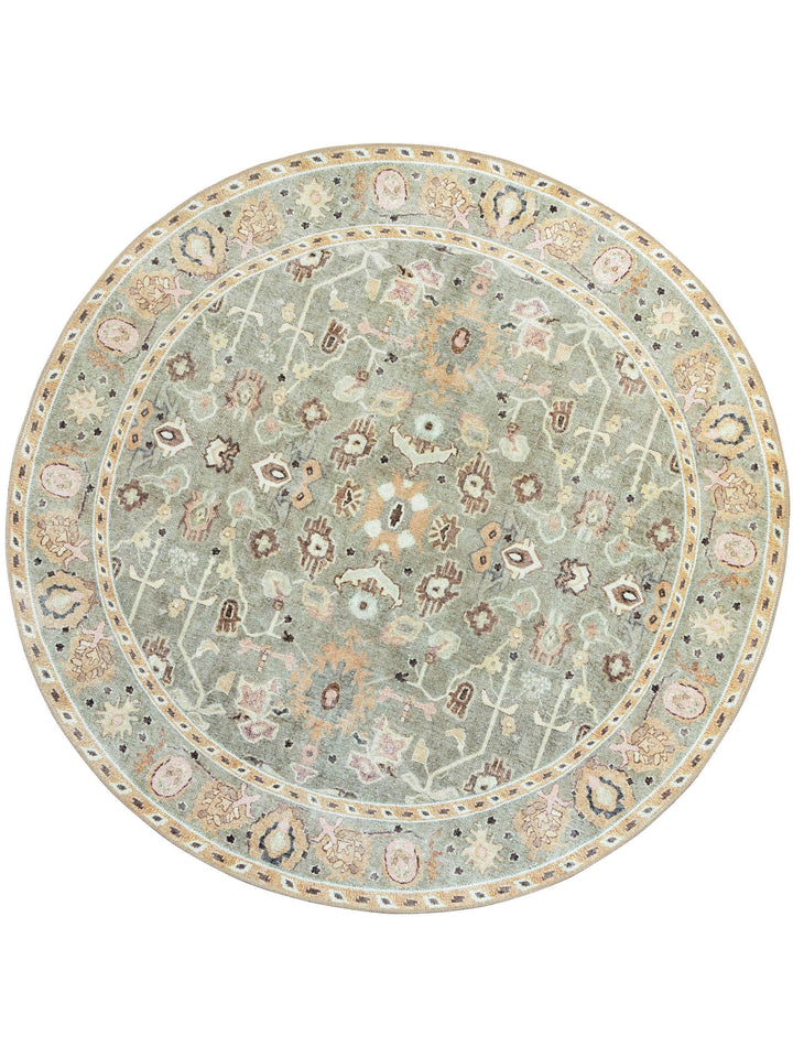 Baroness Round Rug in Blush