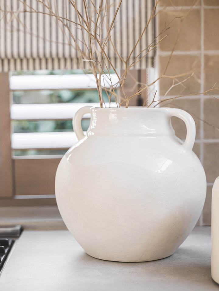 Marigold Vase in Cloud Dancer