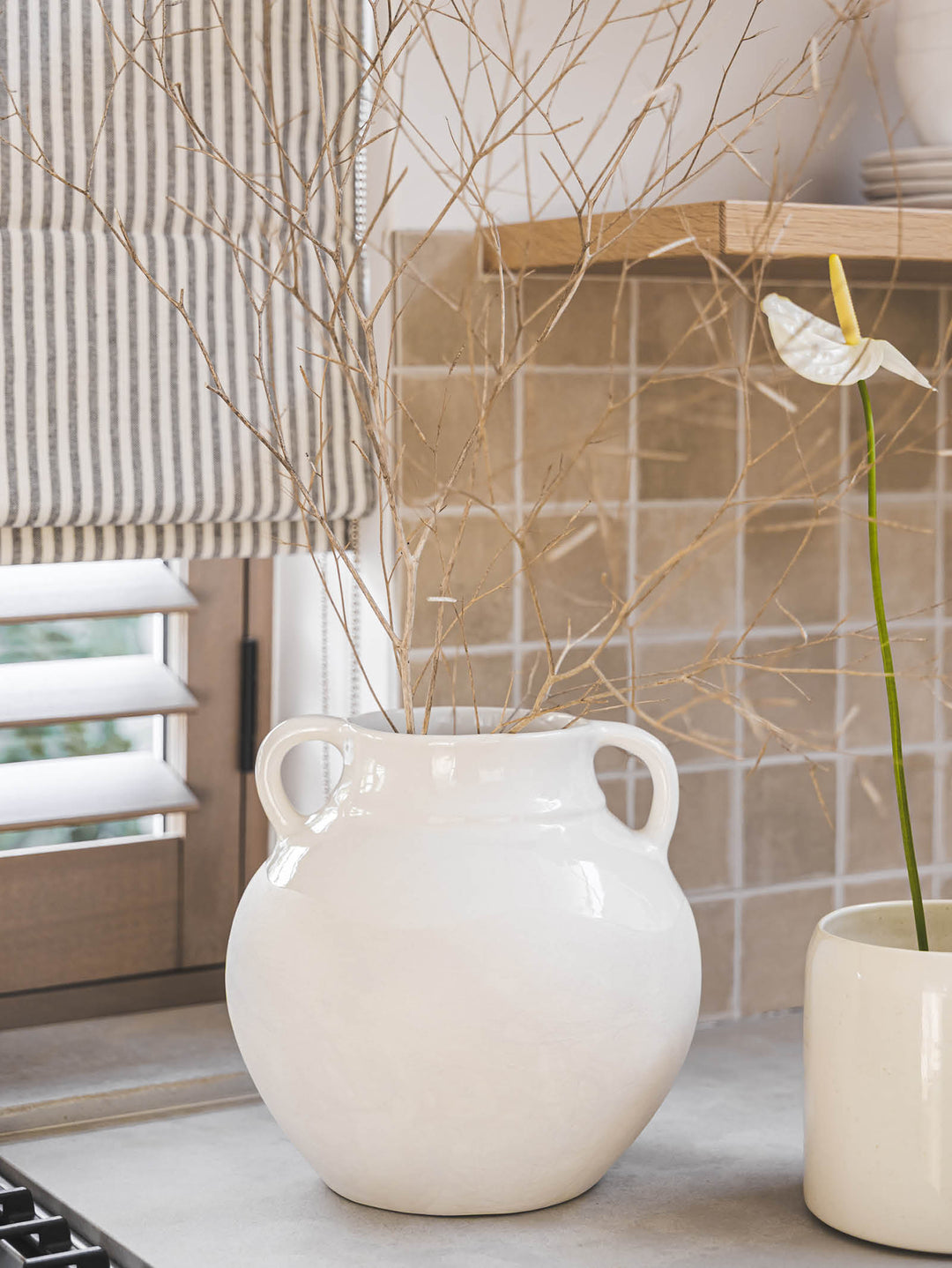 Marigold Vase in Cloud Dancer