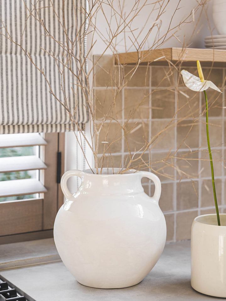 Marigold Vase in Cloud Dancer
