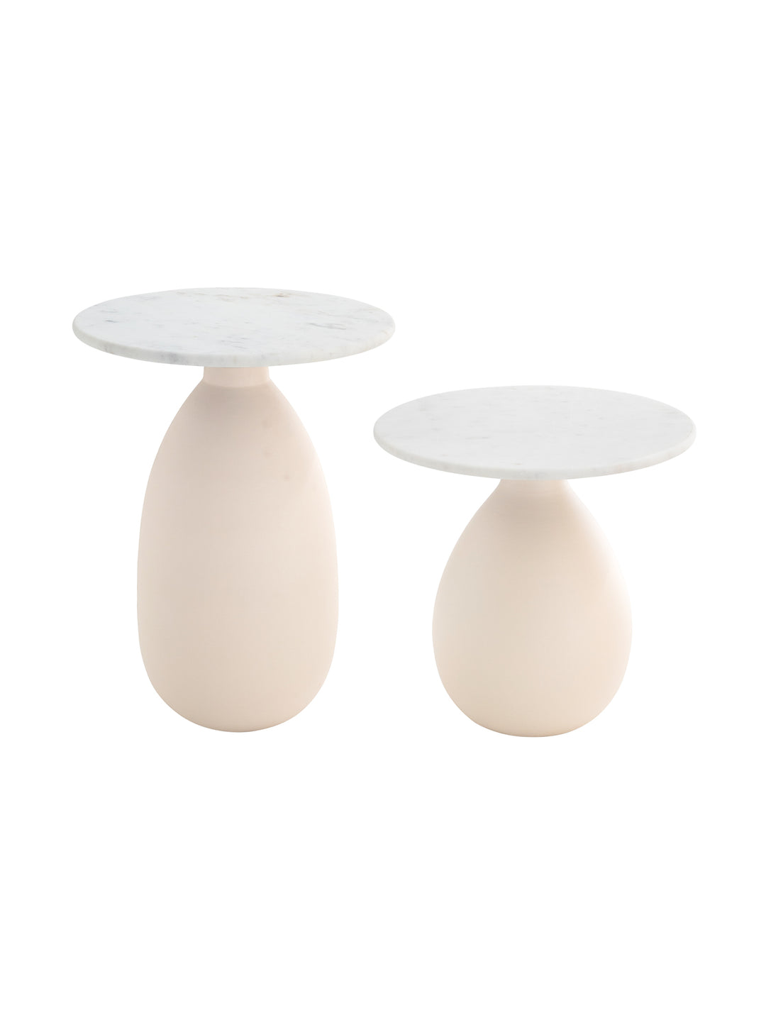 Maruel Side Table Set in Bone