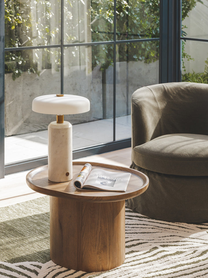 Maurula Oak Side Table in Cumin