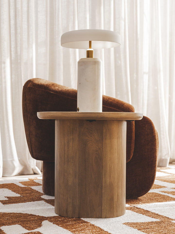 Maurula Oak Side Table in Cumin - Large - Hertex HAUS