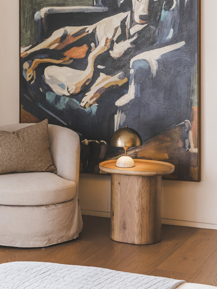 Maurula Oak Side Table in Cumin